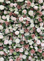 Ivory Blush with Foliage Flower Wall - Starlight Flower Walls