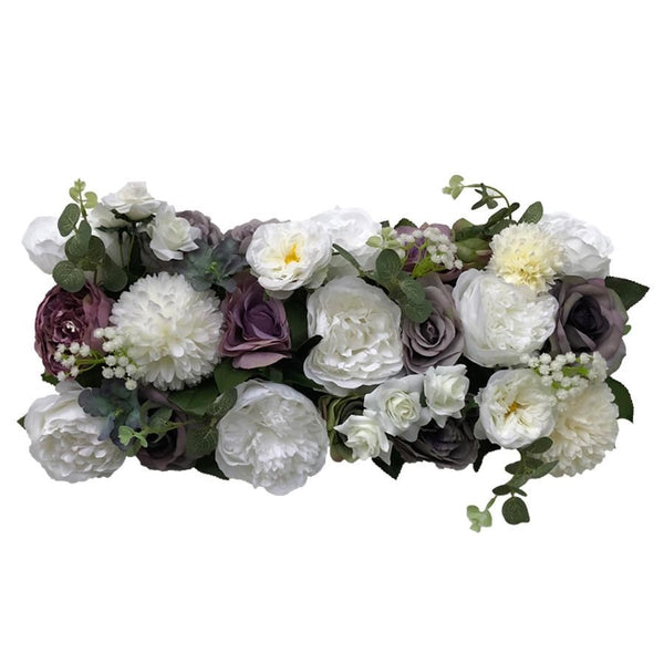 Ivory Grey Foliage Floral Runner - Starlight Flower Walls