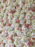 Light Pink Blush and Ivory Flower Wall - Starlight Flower Walls