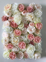 Light Pink Blush and Ivory Flower Wall - Starlight Flower Walls