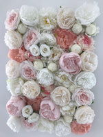 Ivory, White & Pink Flower Wall - Starlight Flower Walls