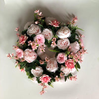 Pink Foliage Floral Wreath - Starlight Flower Walls