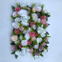 Pink, White & Yellow Foliage Flower Wall - Starlight Flower Walls