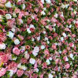 Blush Pinks and Green Foliage Flower Wall - Starlight Flower Walls