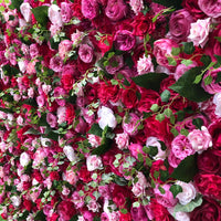 Pink with Green Foliage Flower Wall - Starlight Flower Walls