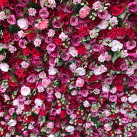 Pink with Green Foliage Flower Wall - Starlight Flower Walls